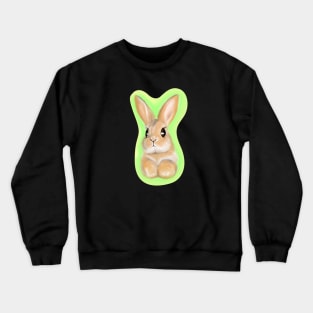 Glowing Rabbit Painting Art Crewneck Sweatshirt